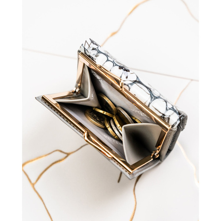 Kleine Damen-Geldbörse aus Naturleder in dominierendem Schwarz – Peterson