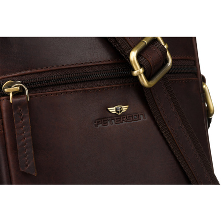 Crossbody Herren Tasche aus glattem Echtleder – Peterson
