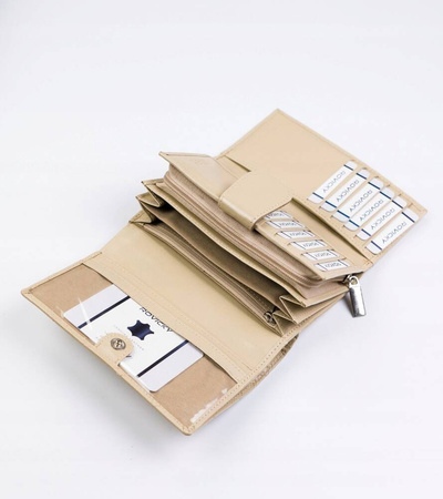 Elegante Damen Geldbörse aus gestepptem Echtleder – Rovicky