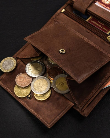 Große vertikale Herren Geldbörse aus echtem Leder – Peterson