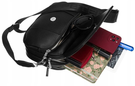 Damen-Umhängetasche aus Öko-Leder mit Klappe - Peterson