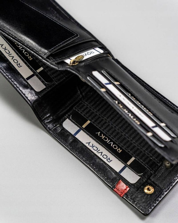 Herren Geldbörse aus Leder mit RFID-System – Rovicky