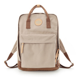 Stilvoller Beiger Rucksack für Laptop und Tablet – Himawari