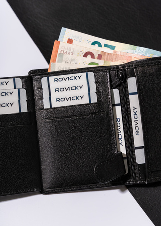 Herren Geldbörse aus Leder mit Druckknopf – Always Wild