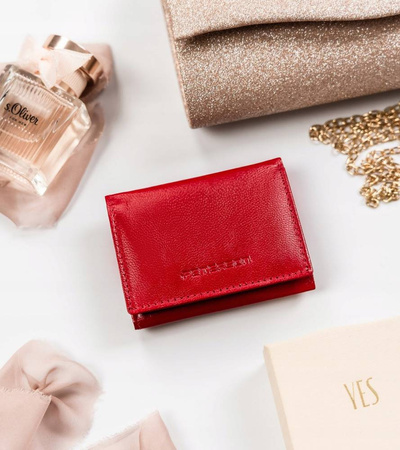 Kleine Damen Geldbörse aus Leder mit Druckknopf – Peterson