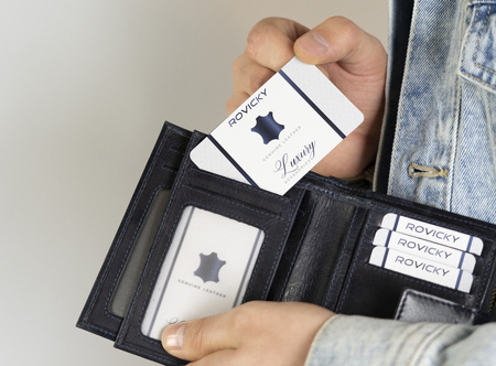 Herren Geldbörse aus Echtleder im Retro-Stil – Rovicky