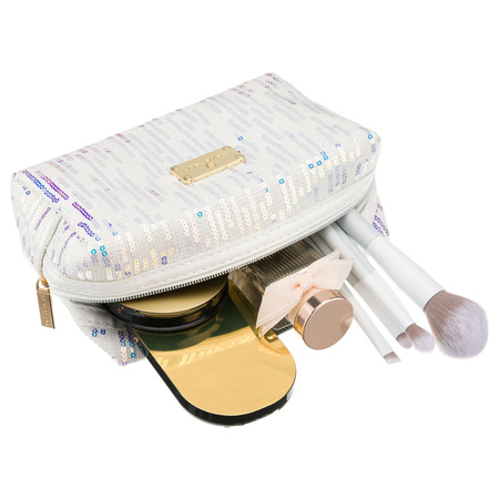 Kosmetiktasche aus Polyester in Weiß, ein Fach - Peterson