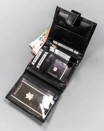 Herren Geldbörse Hochformat aus Echtleder – Rovicky