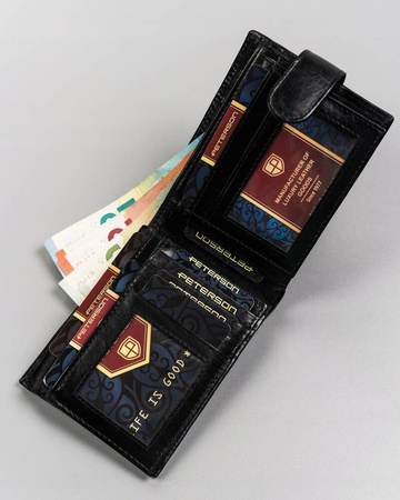 Große Herren Geldbörse aus echtem Leder mit RFID-Schutz – Peterson