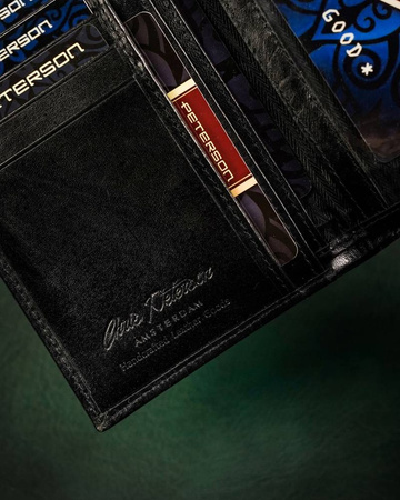 Große Herren Geldbörse aus Leder ohne Verschluss – Peterson