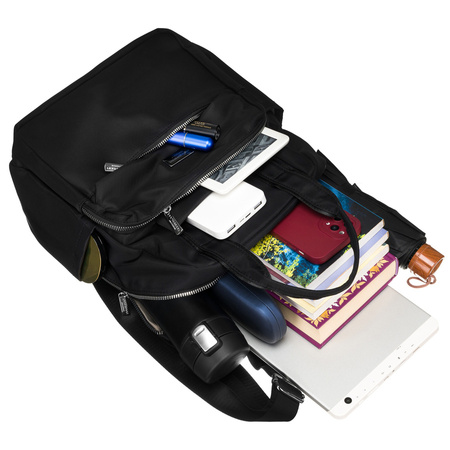 Eleganter Damen-Tagesrucksack in Schwarz - Peterson