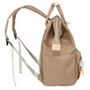 Reisefreundlicher Damen Rucksack aus Polyester in Dunkelbeige mit Laptopfach – Peterson