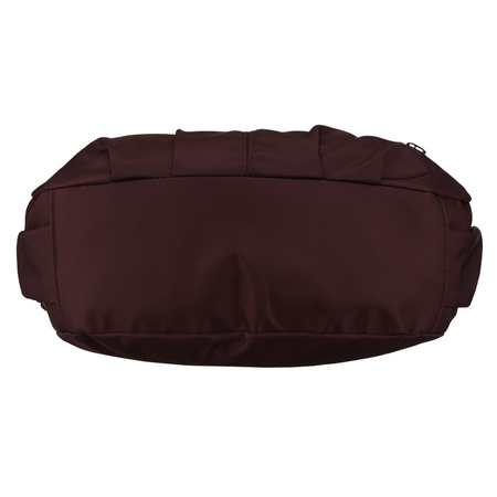 Bordeauxfarbene Damen-Handtasche aus Polyester mit Reißverschluss, zweifächrig – Peterson