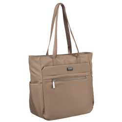 Geräumige Stadt Tasche für A4 in Beige – Peterson