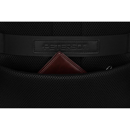 Schwarzer Reiserucksack mit verstellbaren Trägern – Peterson