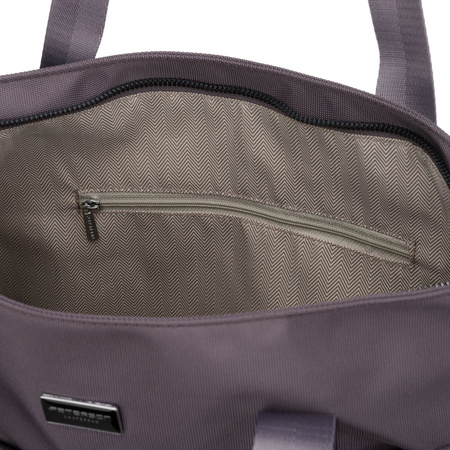 Damen-Shopper mit einem Fach aus Polyester in Grau, ausgestattet mit einem abnehmbaren, verstellbaren Gürtel – Peterson