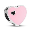 Silberner Charm Rosafarbenes Herz für Modulararmband – Peterson