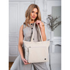 Geräumige Damen Shopper aus Polyester in Beige mit einem Hauptfach – Peterson