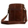 Braune, einteilige Herren-Umhängetasche aus Naturleder - Peterson