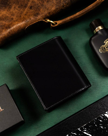 Große Herren Geldbörse aus Leder mit RFID-Schutz – Rovicky