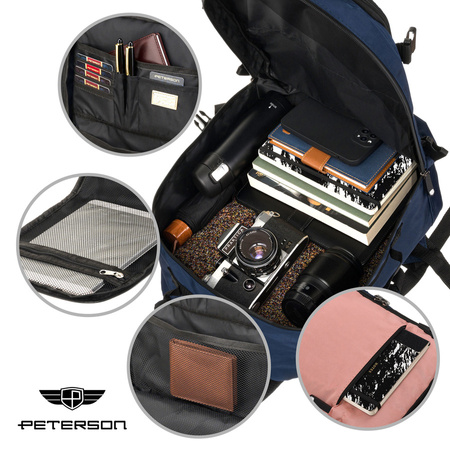 Geräumiger Reise-Rucksack mit USB-Anschluss – Peterson