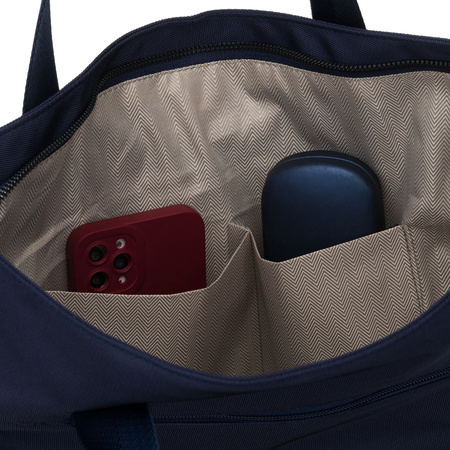 Granatfarbener, einteiliger Damen-Shopper aus Polyester, ausgestattet mit einem abnehmbaren, verstellbaren Gürtel – Peterson