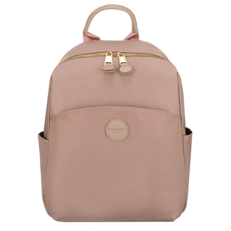 Kleiner Damen-Rucksack aus Nylon und Öko-Leder in Rosa – Peterson