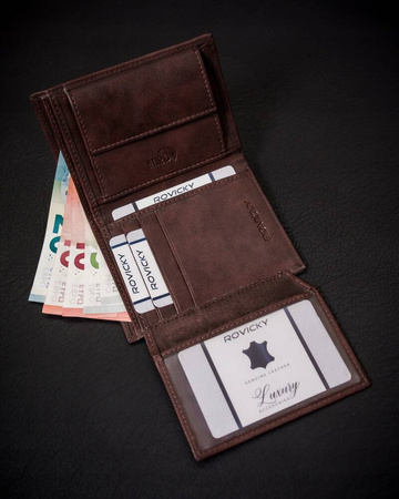 Geschenkset: stilvolle Herren Geldbörse und Gürtel aus Öko-Leder – Rovicky