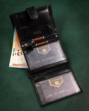 Geschenkset: Herren Geldbörse aus Leder und Schlüsselanhänger – Peterson