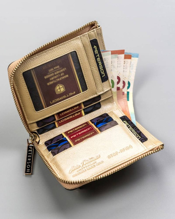 Damen Geldbörse aus Leder mit Reißverschluss – Peterson