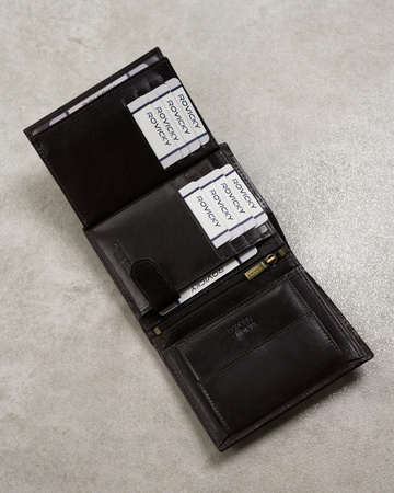 Herren Geldbörse aus Leder mit Fach für Fahrzeugschein – Rovicky