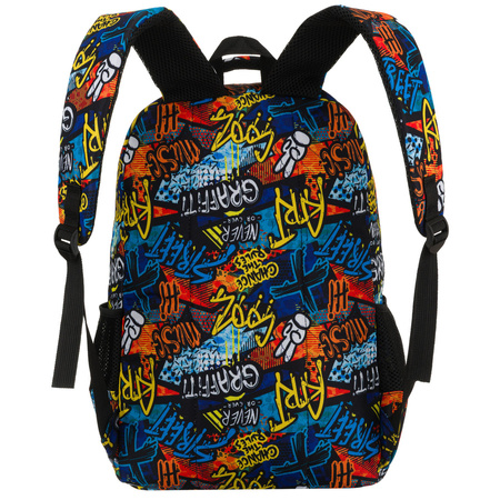 Peterson Jugendlicher Rucksack für die Schule aus Polyester mit einem Graffiti-Muster