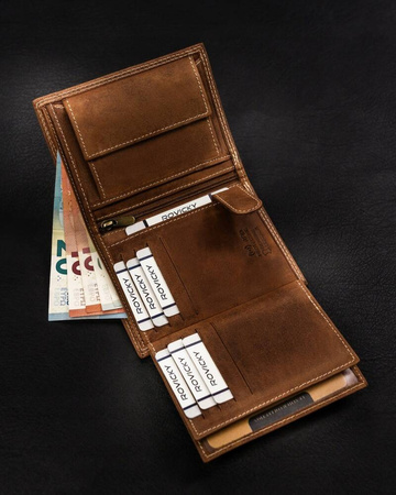 Große Herren Geldbörse Hochformat aus echtem Leder – Always Wild