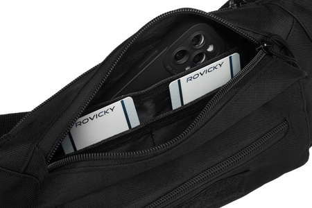 Geräumige, sportliche Hüfttasche für Herren aus Polyester – Rovicky