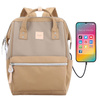 Sport-Rucksack in Camel mit USB und Laptopfach – Himawari
