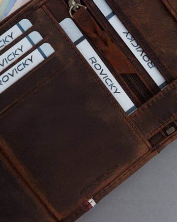 Große Herren Geldbörse aus Nubukleder