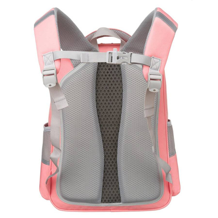 Rosa Schulrucksack aus atmungsaktivem Polyester – Peterson