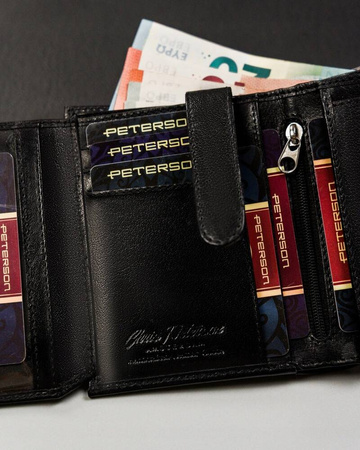 Kleine Herren Geldbörse aus Leder ohne Verschluss – Peterson