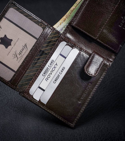 Herren Geldbörse aus Leder mit RFID Protect – Rovicky