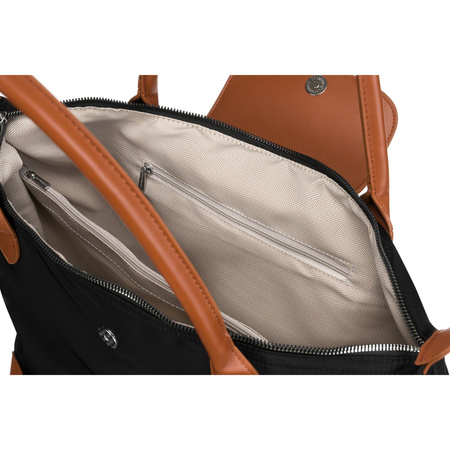 Klassische Damen Shopper aus schwarzem Polyester – Peterson