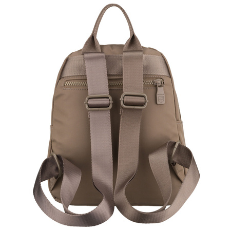 Kleiner, beiger Damen-Rucksack aus Polyester - Peterson