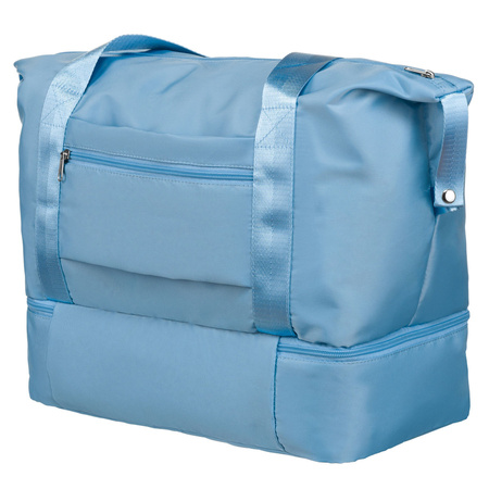 Reisetasche aus strapazierfähigem Polyester in Hellblau - Peterson