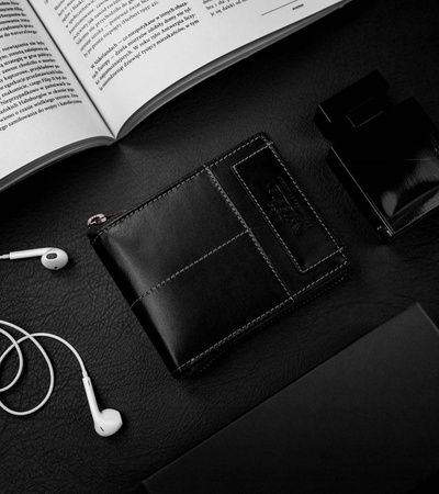 Große Herren Geldbörse aus Leder mit Reißverschluss – Always Wild