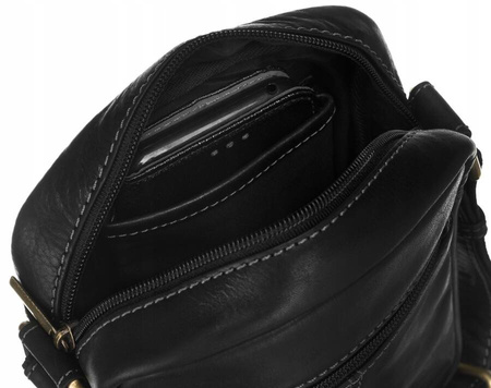 Herren Schultertasche aus Leder – Peterson