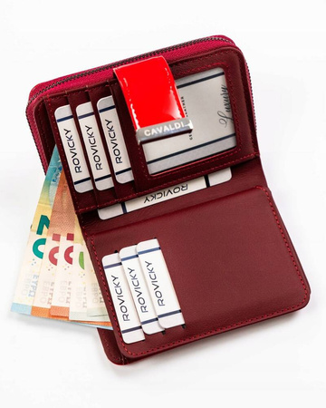 Damen Geldbörse mit Reißverschluss und Druckknopf – 4U Cavaldi