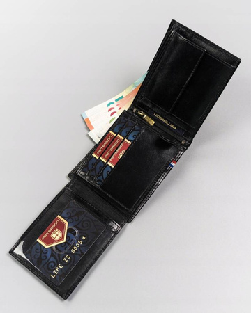 Große Herren Geldbörse aus Leder ohne Verschluss – Peterson