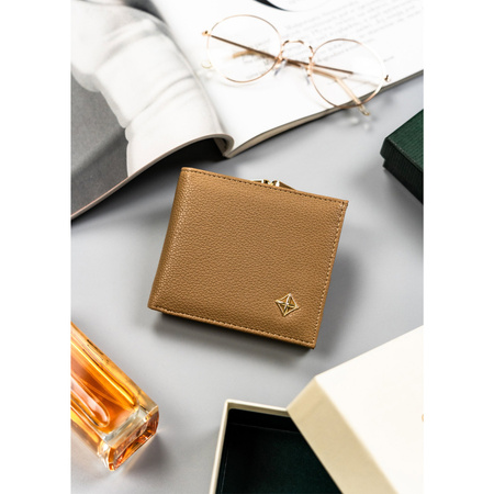 Kleine Damen Geldbörse aus Öko-Leder mit Druckknopf und Bügelverschluss – Milano Design