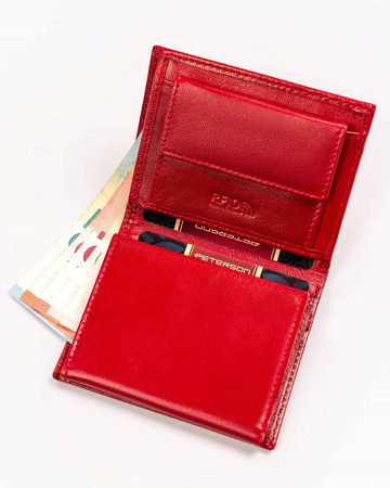 Klassische Damen Geldbörse Hochformat aus Echtleder – Peterson