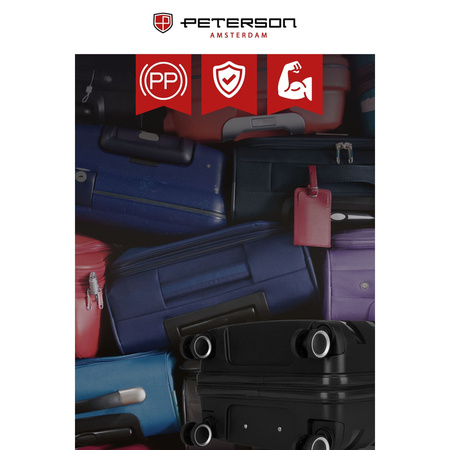 Kofferset in Schwarz aus Polypropylen mit Zahlenschlössern - Peterson