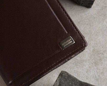 Große Herren Geldbörse aus Echtleder ohne Verschluss – Rovicky